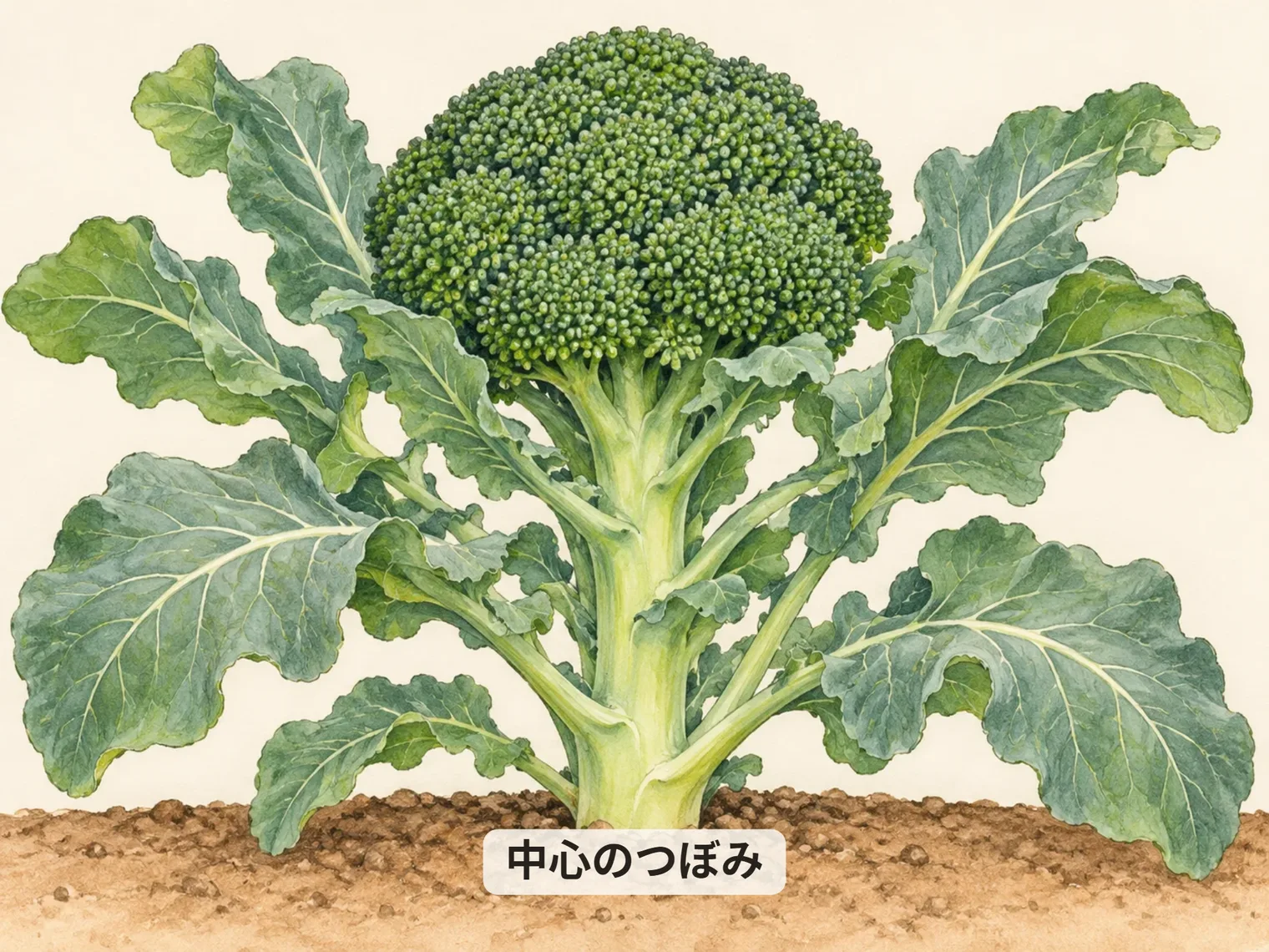 中心のつぼみ