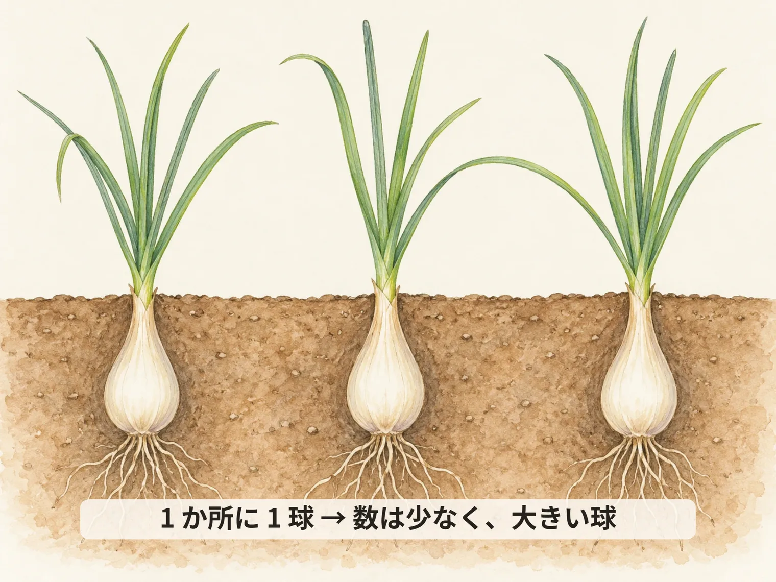 1 か所に 1 球 → 数は少なく、大きい球