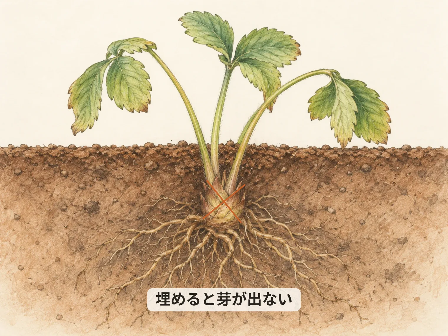 埋めると芽が出ない